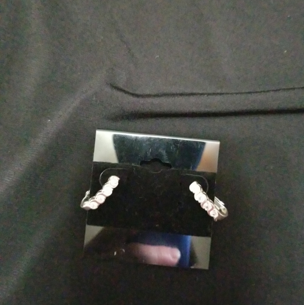 925 silver post earnings with cubic Zicornia.
